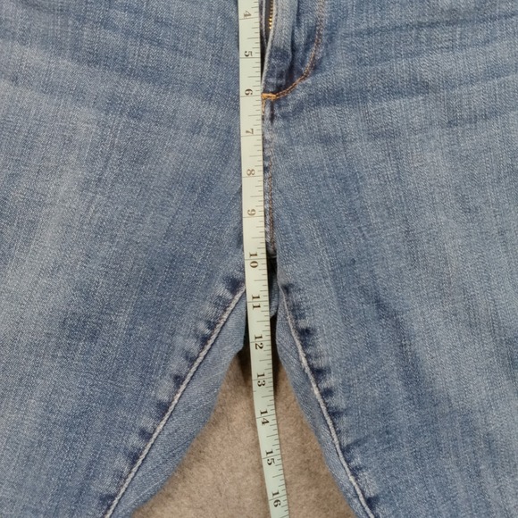 Lucky Brand Jeans Womens 14/32 Blue Medium Wash Straight Mid Rise Stretch Denim - Picture 3 of 12